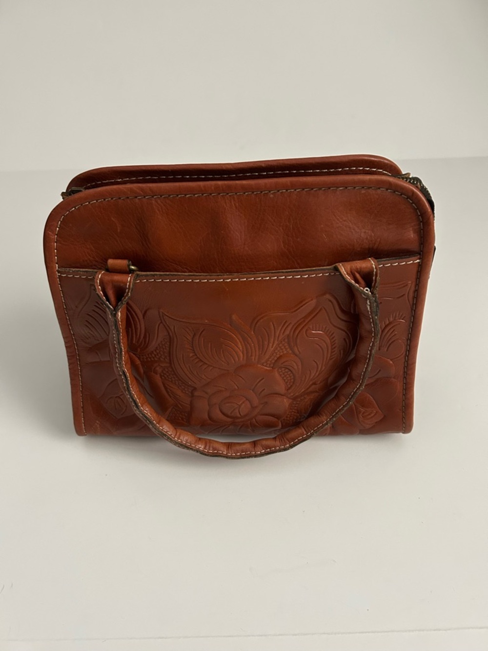 Patricia Nash Tooled Leather Satchel Purse - Picture 15 of 15